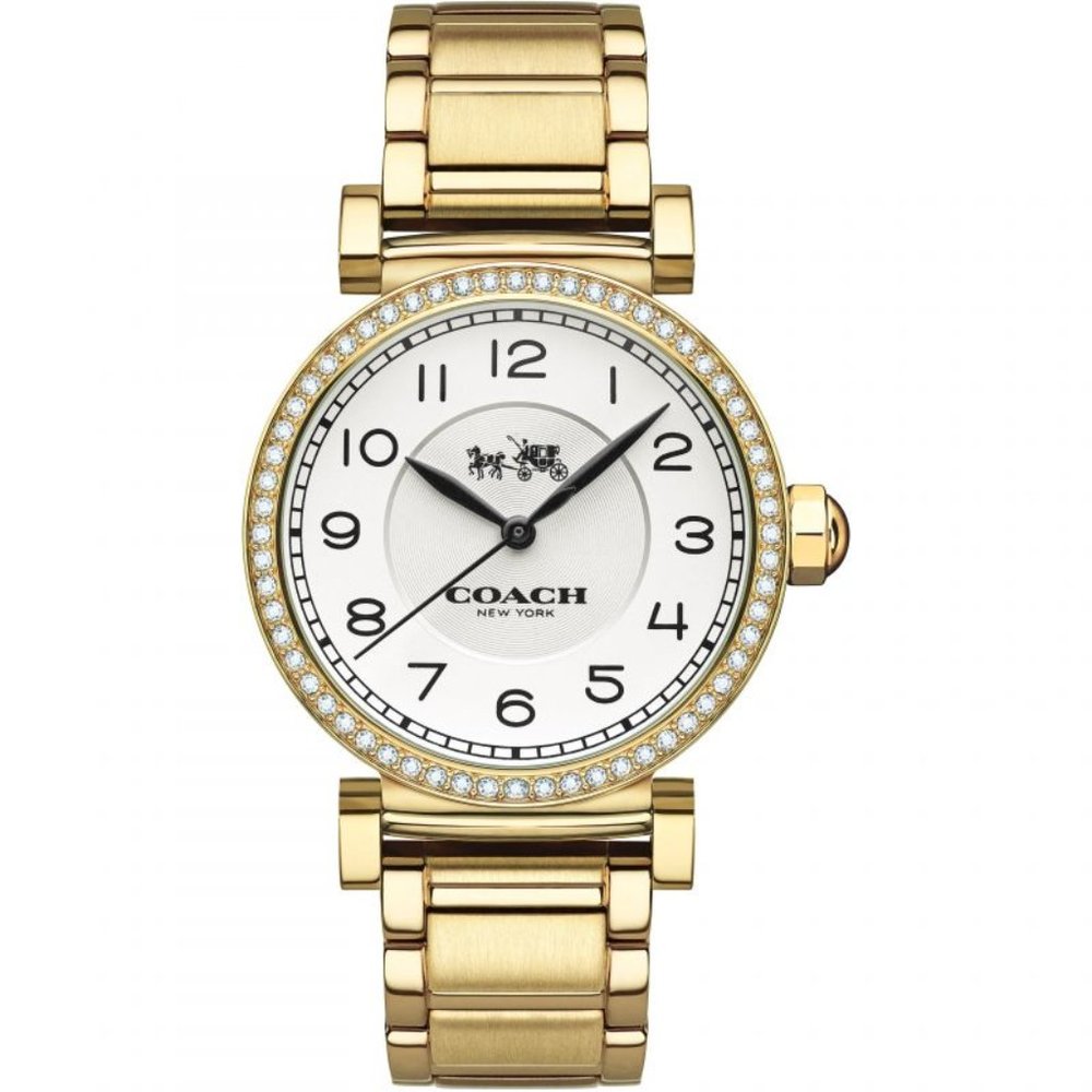 Coach Ladies Madison Watch Gold Plated Cream Dial
